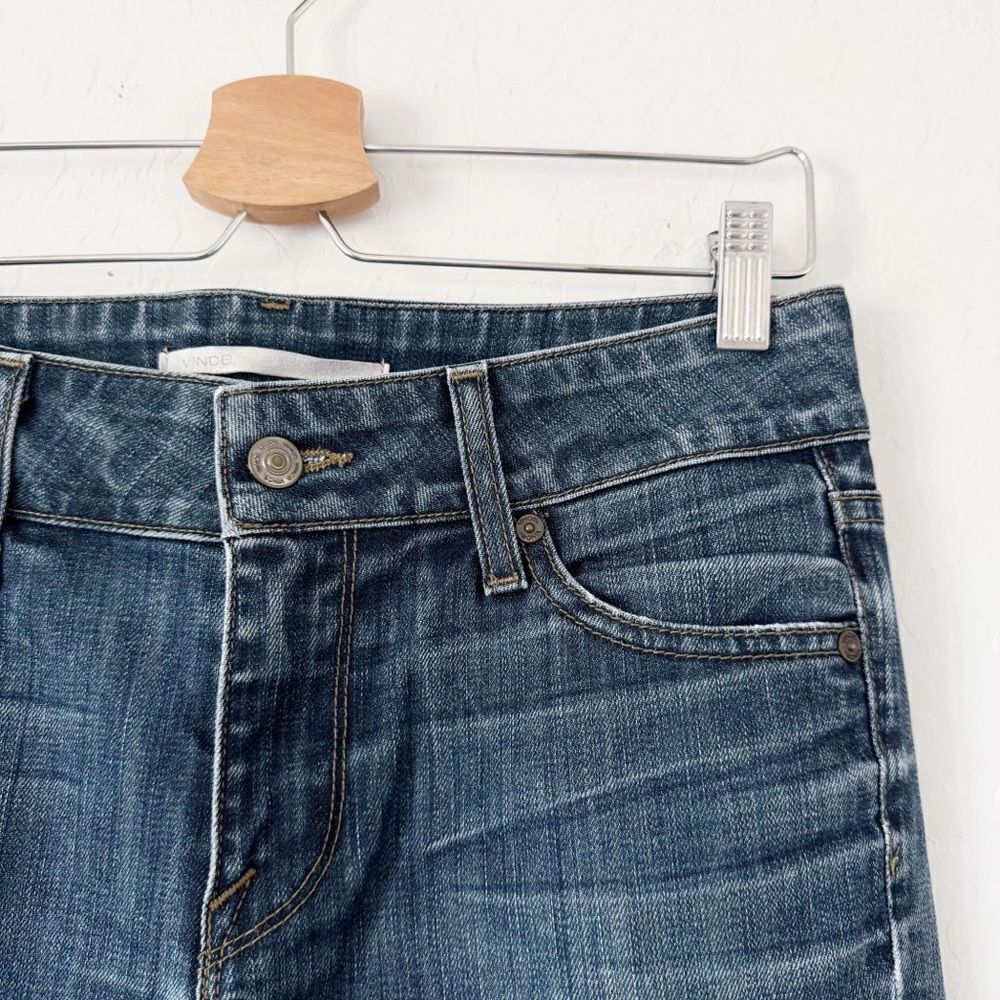 Vince Flare Low Rise Jeans in Mykonos Wash Distressed Size 28 - Picture 7 of 14